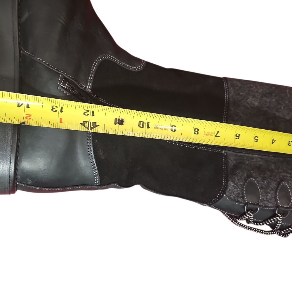 Bos & Co Goose Prima waterproof Black Mid Calf Boots Sz 40 Or 9-9.5 - Picture 11 of 14